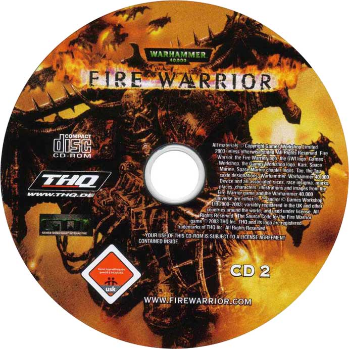 Warhammer 40000: Fire Warrior - CD obal 2