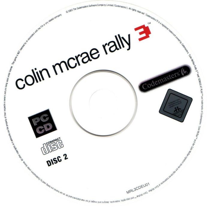 Colin McRae Rally 3 - CD obal 2