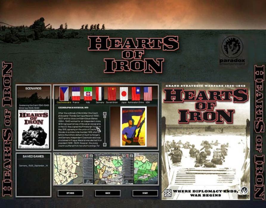 Hearts of Iron - zadn CD obal