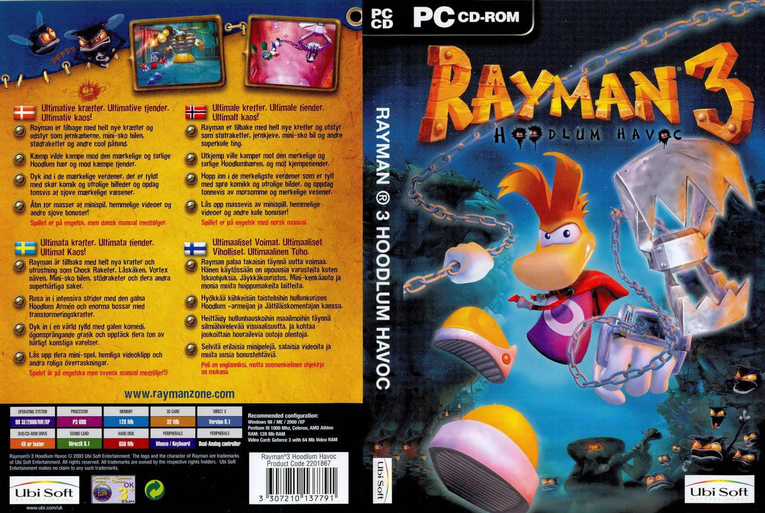 Rayman 3: Hoodlum Havoc - DVD obal