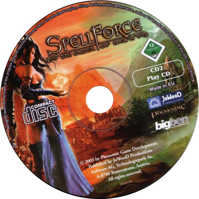 SpellForce: The Order of Dawn - CD obal 2