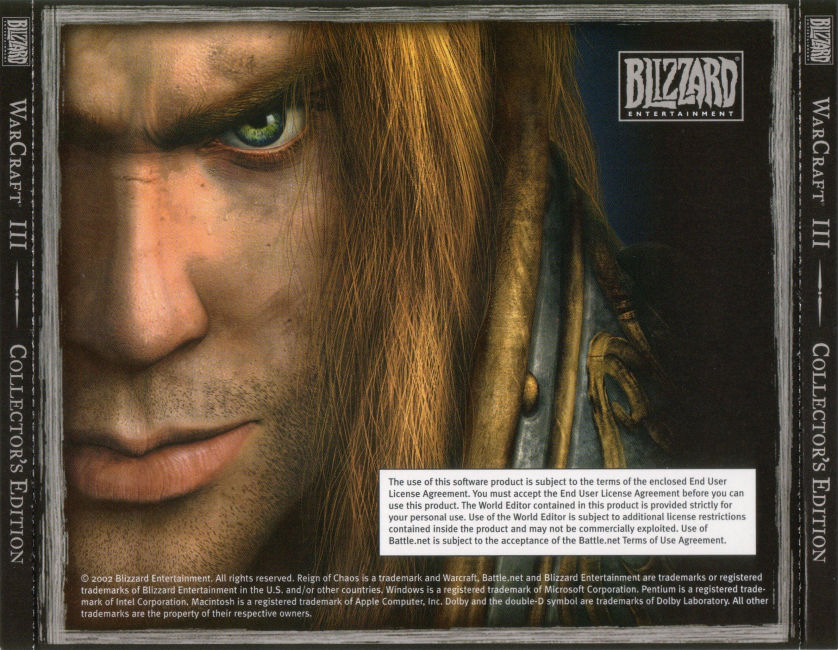 WarCraft 3: Collector's Edition - zadn CD obal