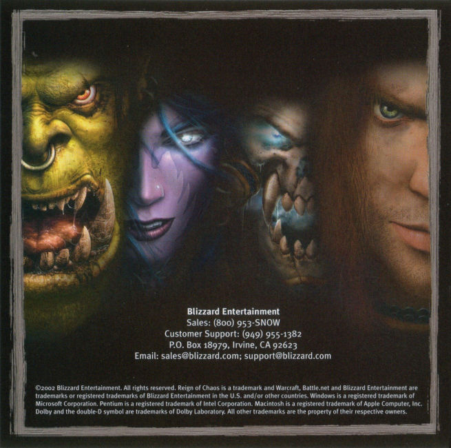 WarCraft 3: Collector's Edition - pedn vnitn CD obal