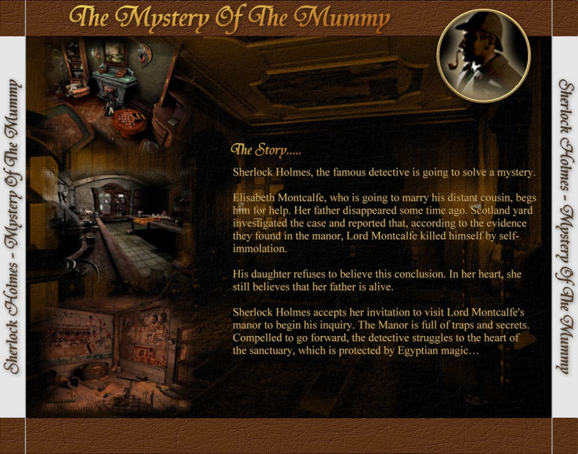 Sherlock Holmes: The Mystery of the Mummy - zadn CD obal