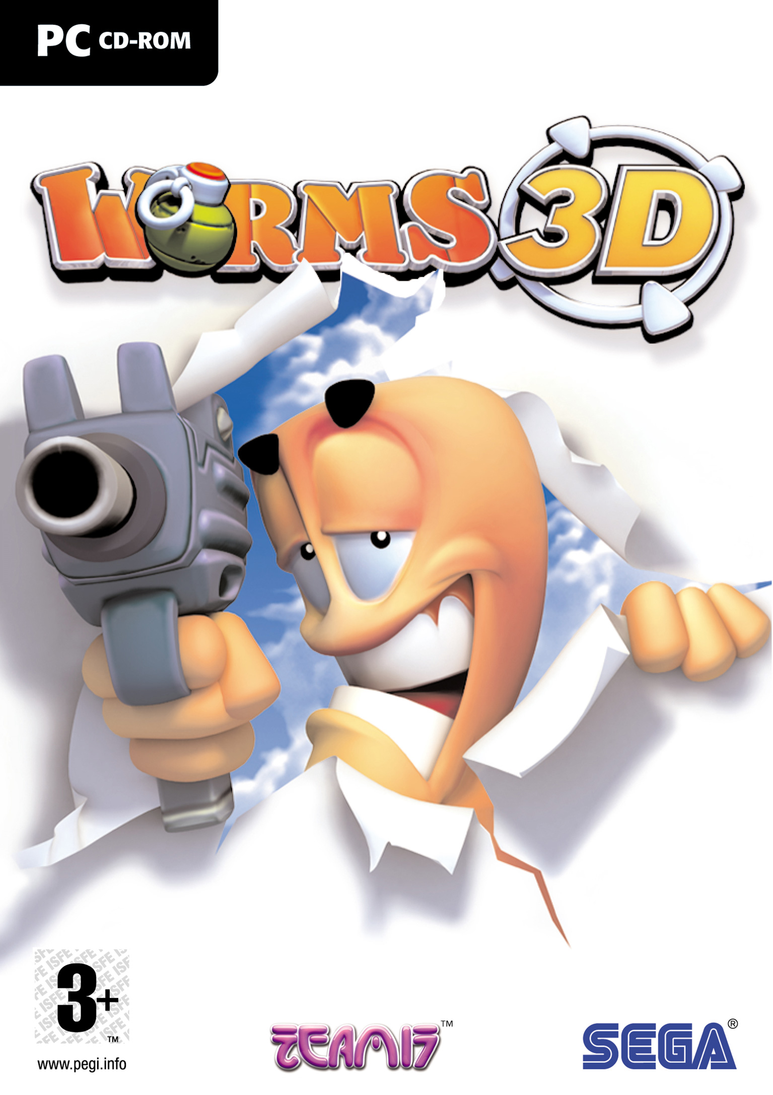 Worms 3D - pedn DVD obal