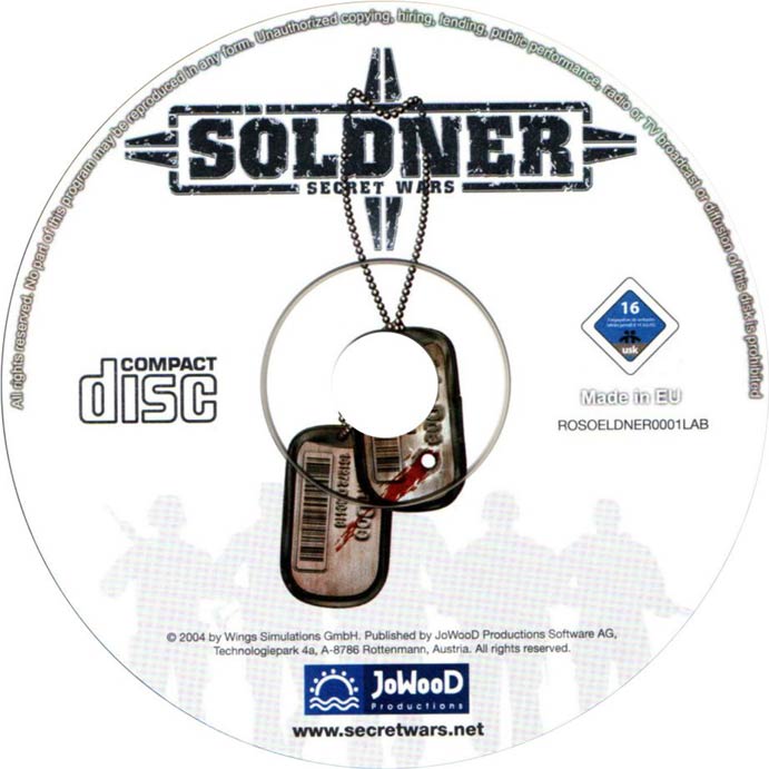 Soldner: Secret Wars - CD obal