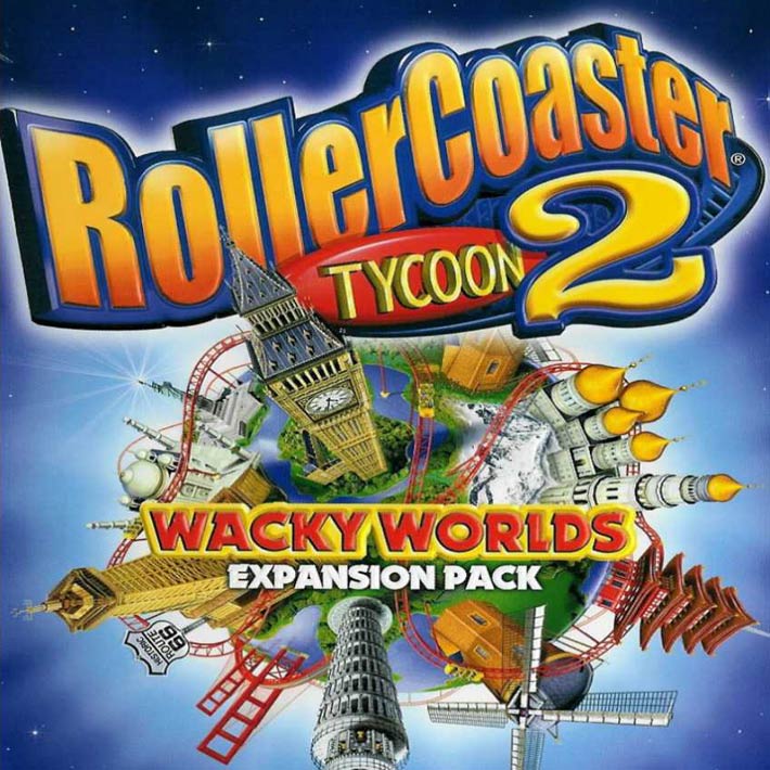 RollerCoaster Tycoon 2: Wacky Worlds - pedn CD obal