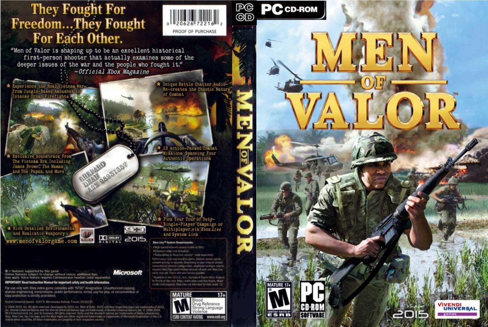 Men of Valor: Vietnam - DVD obal