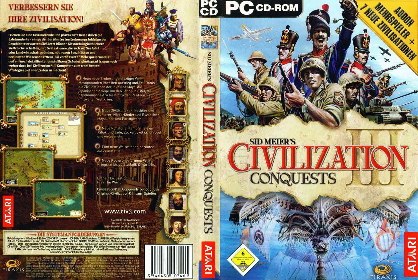 Civilization 3: Conquests - DVD obal