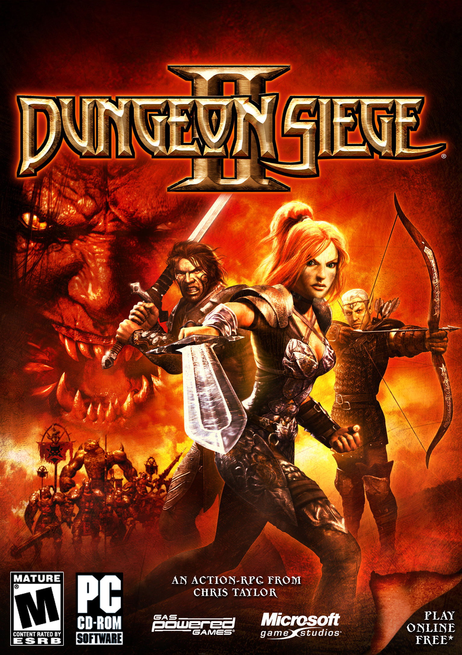 Dungeon Siege II - pedn DVD obal