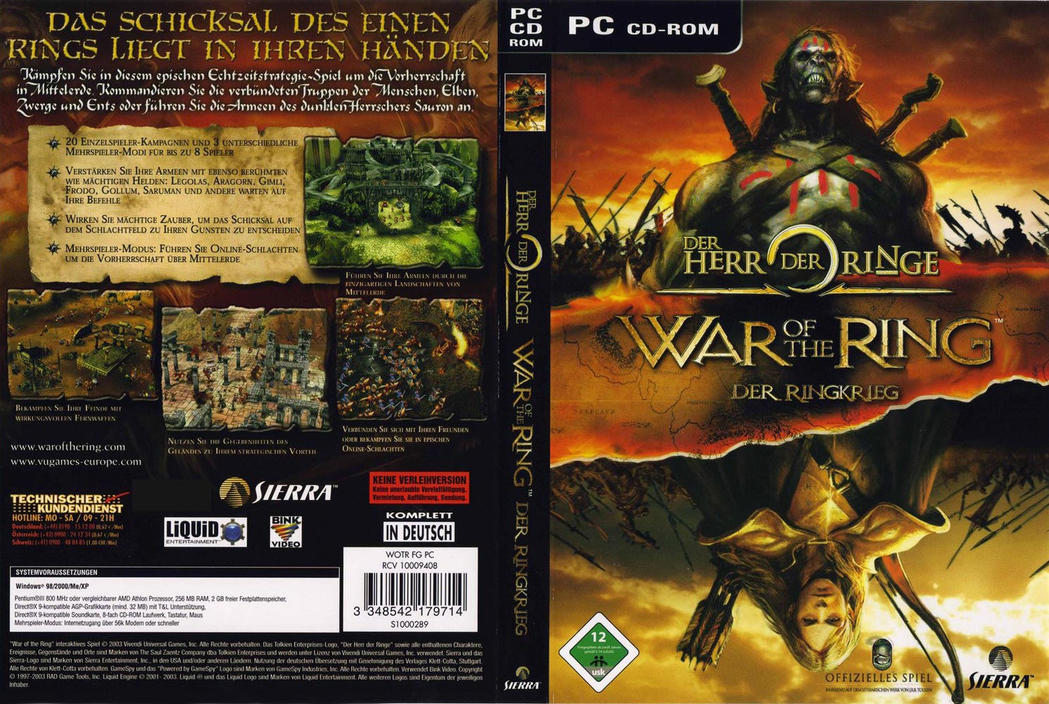 Lord of the Rings: War of the Ring - DVD obal