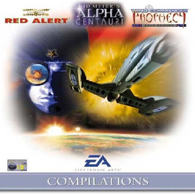 EA Compilations: Red Alert+Alpha Centaury+Wing Commander Prophecy - pedn CD obal