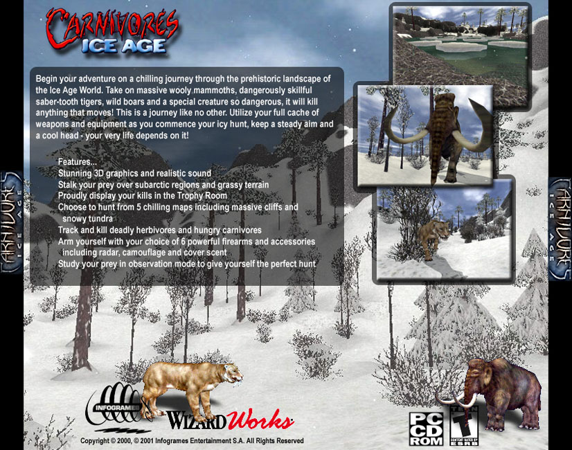 Carnivores: Ice Age - zadn CD obal