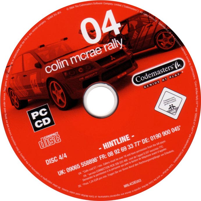 Colin McRae Rally 04 - CD obal 4