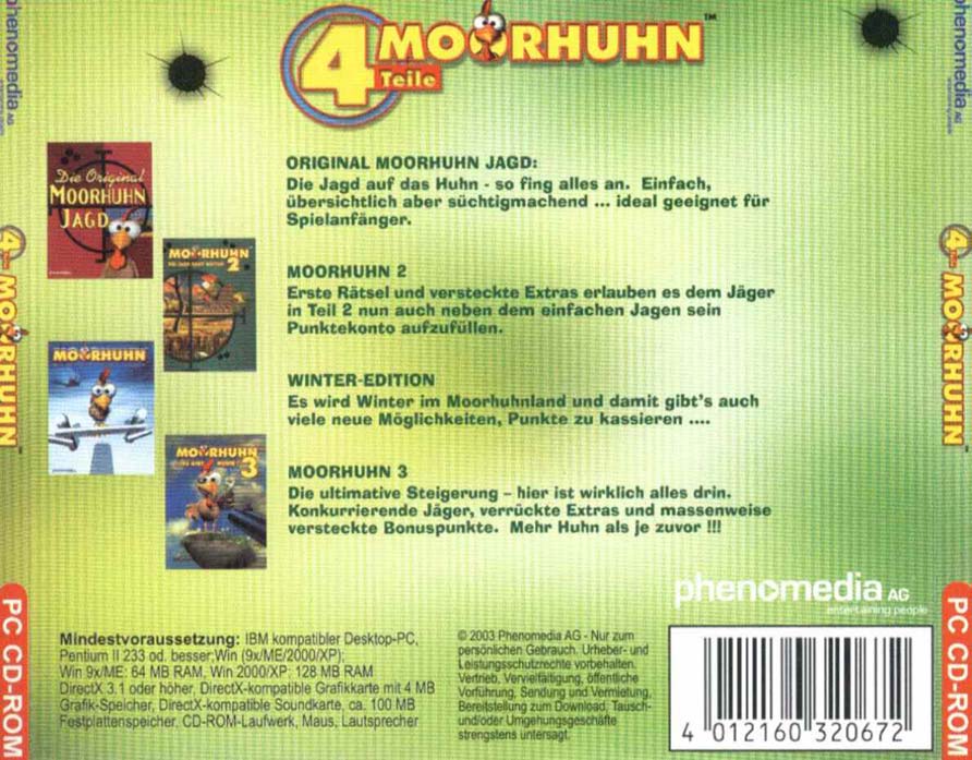 Moorhuhn: 4 Teile - zadn CD obal