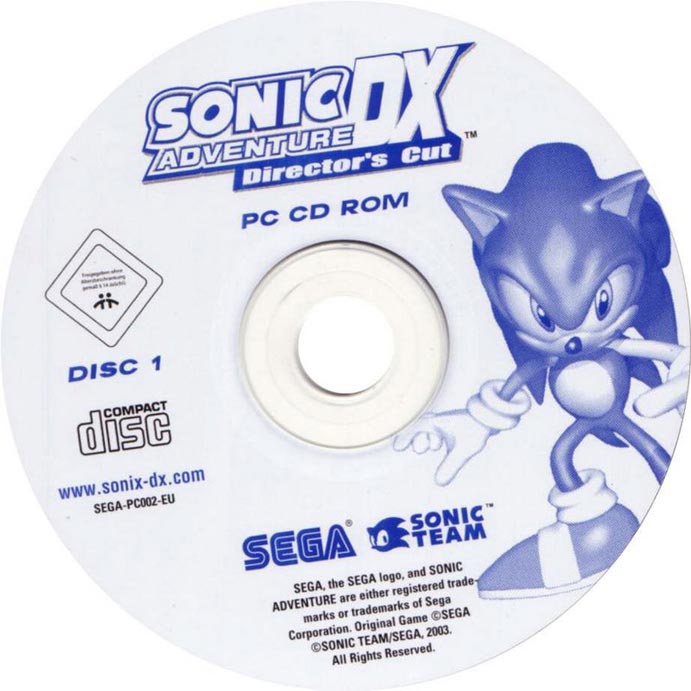 Sonic Adventure DX: Director's Cut - CD obal