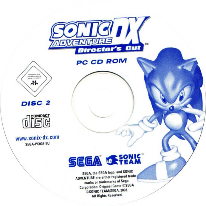 Sonic Adventure DX: Director's Cut - CD obal 2