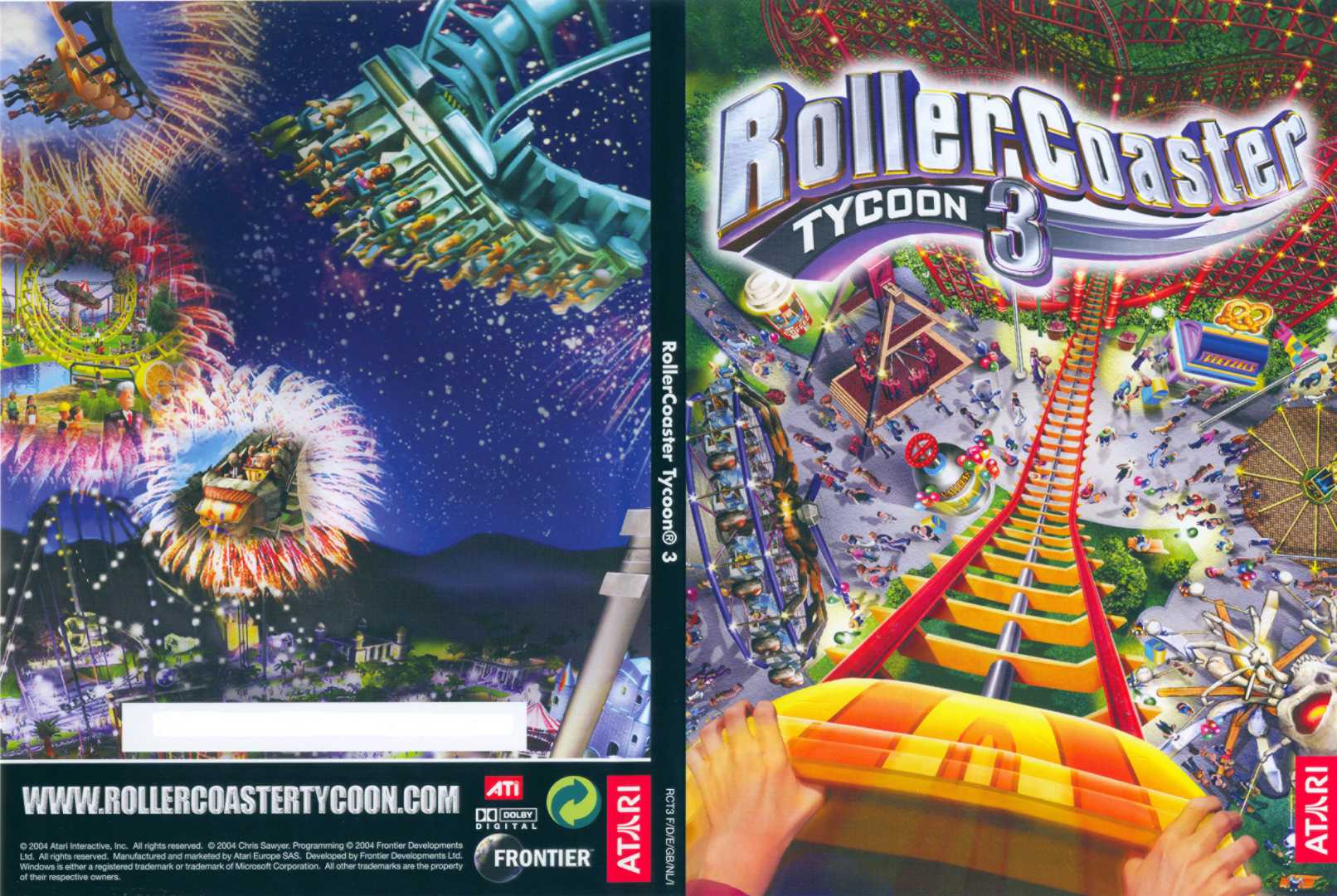 RollerCoaster Tycoon 3 - DVD obal