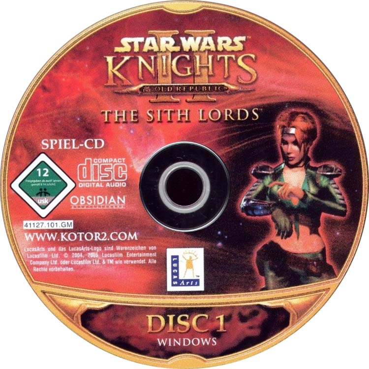 Star Wars: Knights of the Old Republic 2: The Sith Lords - CD obal