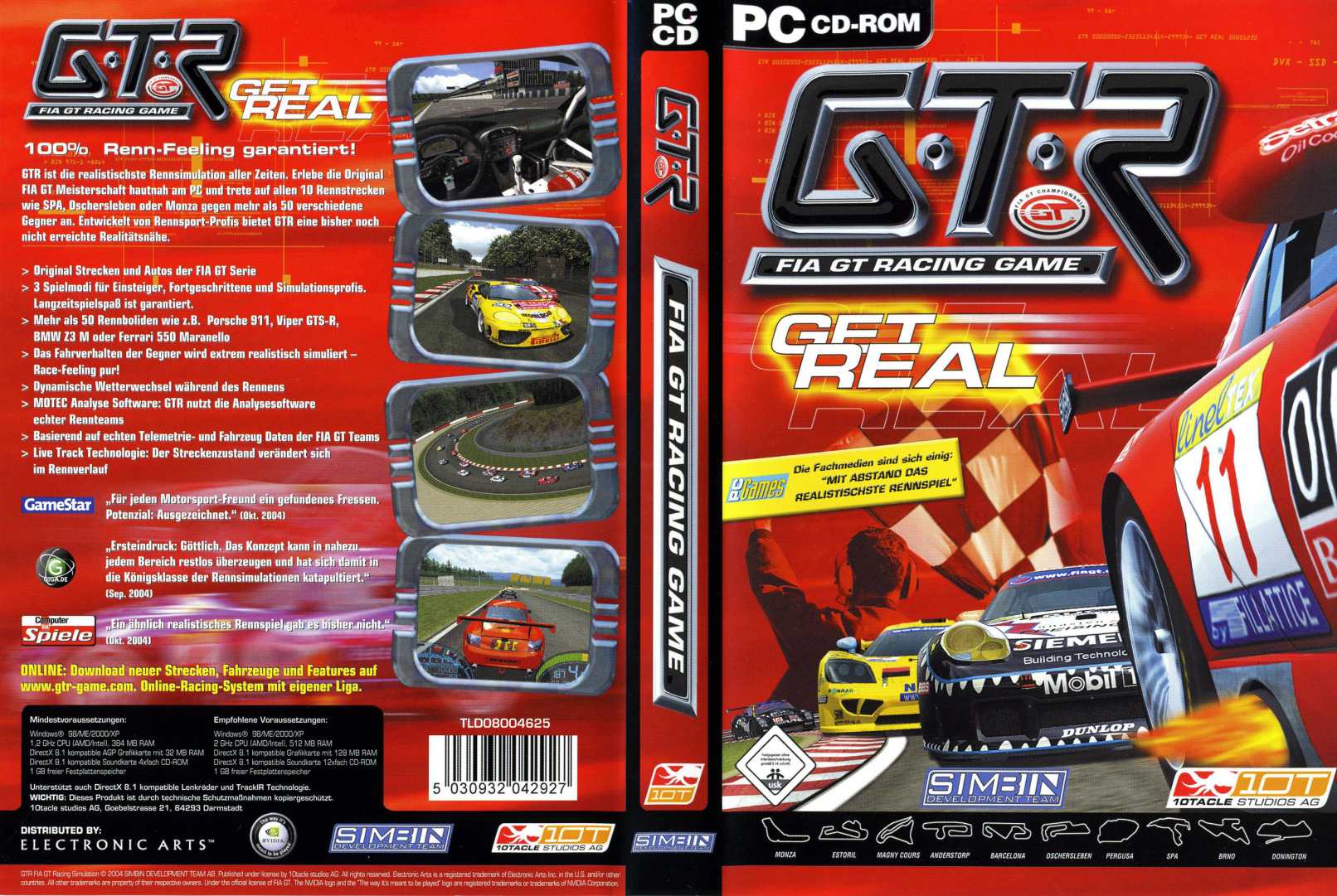 GTR: FIA GT Racing Game - DVD obal