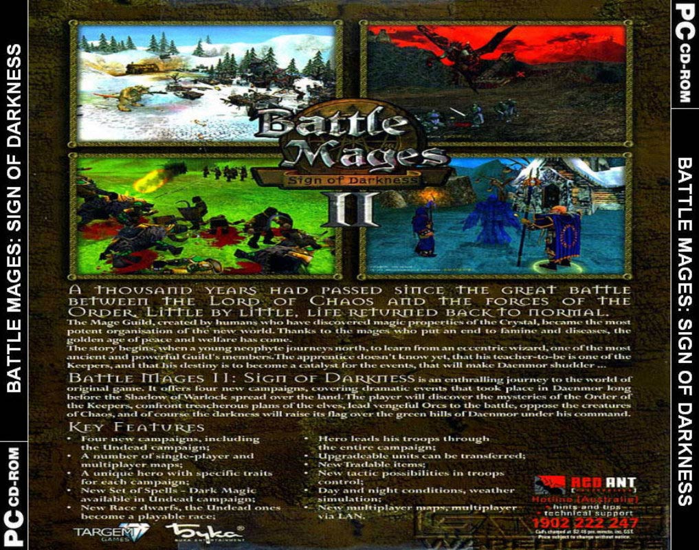Battle Mages: Sign of Darkness - zadn CD obal