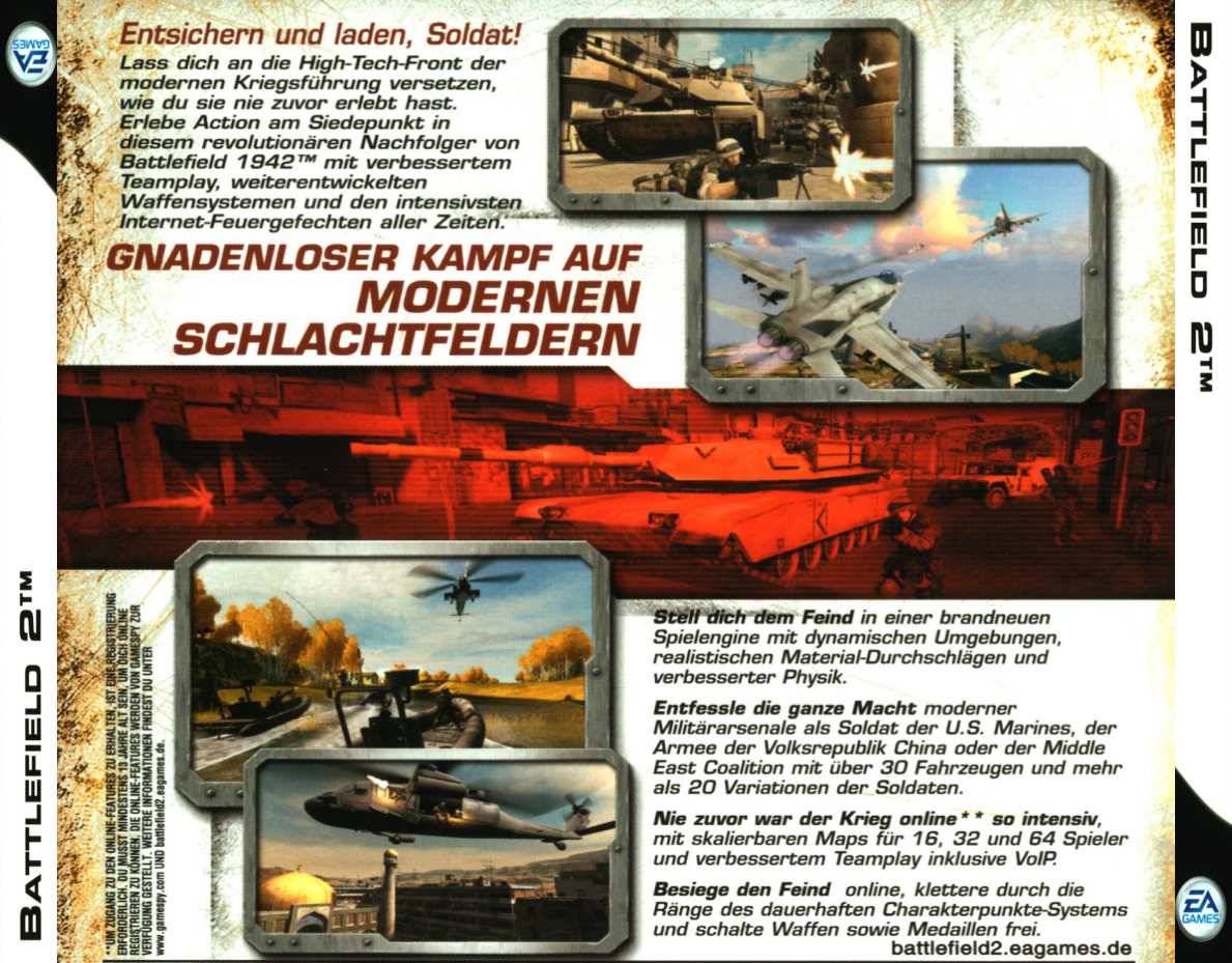 Battlefield 2 - zadn CD obal