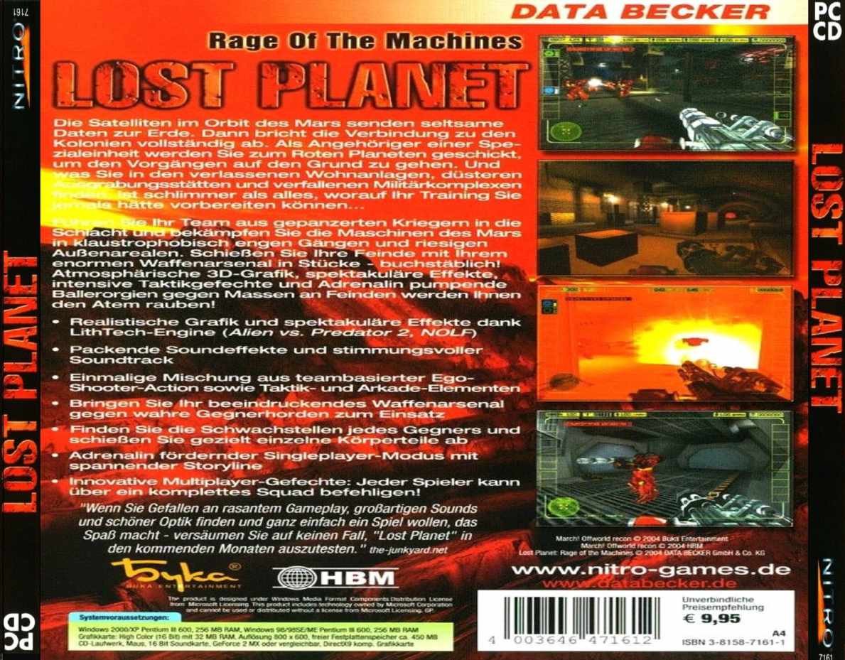 Lost Planet: Rage of the Machines - zadn CD obal