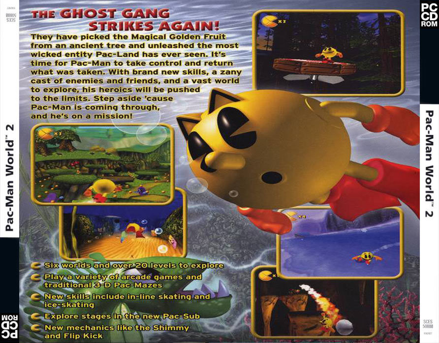 Pac-Man World 2 - zadn CD obal