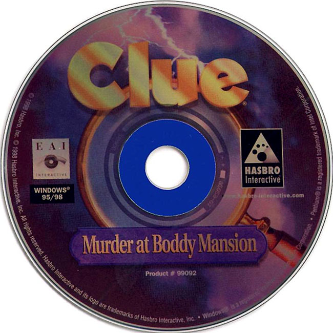 Clue: Murder at Boddy Mansion - CD obal