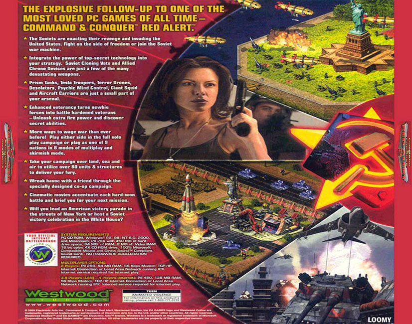 Command & Conquer: Red Alert 2 - zadn CD obal