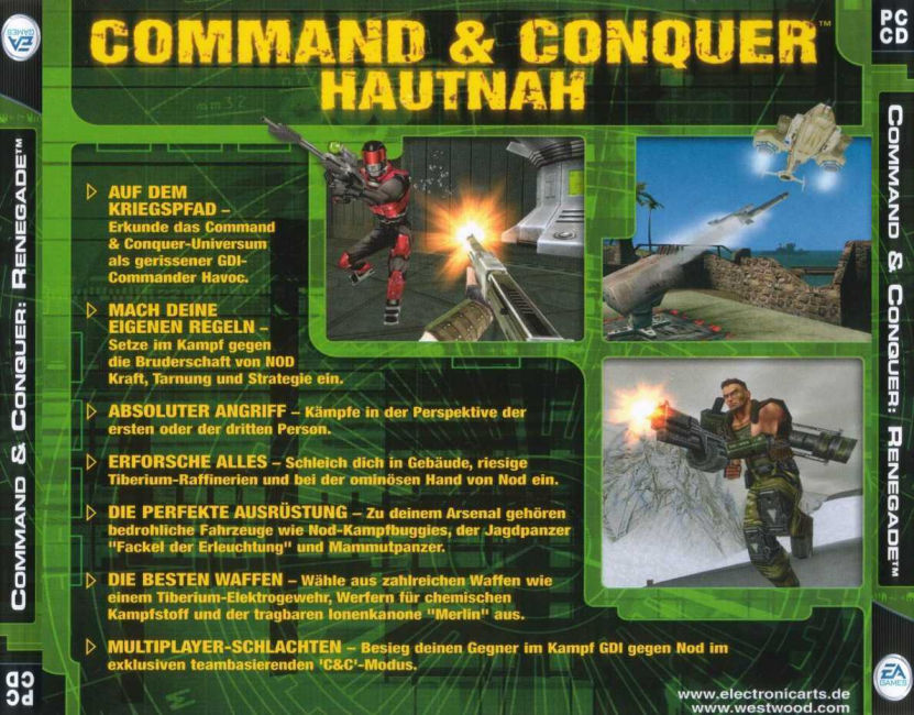 Command & Conquer: Renegade - zadn CD obal