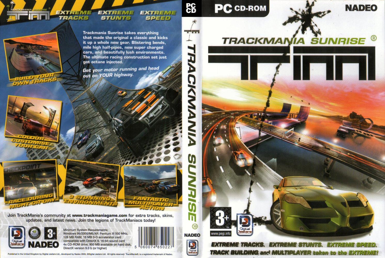 TrackMania Sunrise - DVD obal