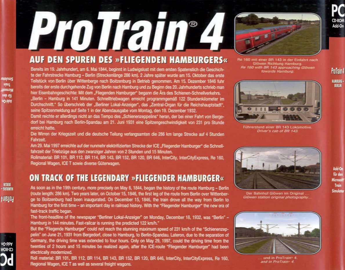 Pro Train 4: Hamburg-Berlin - zadn CD obal