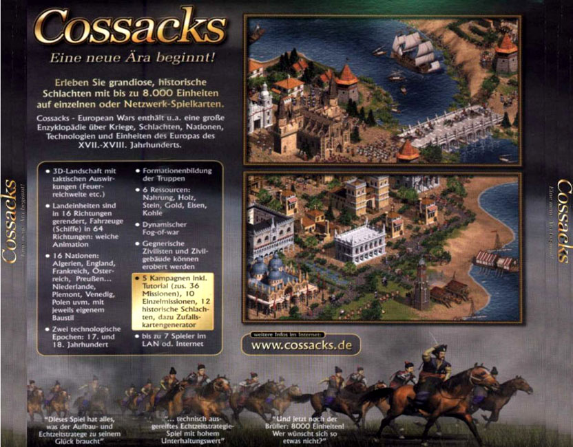 Cossacks: European Wars - zadn CD obal