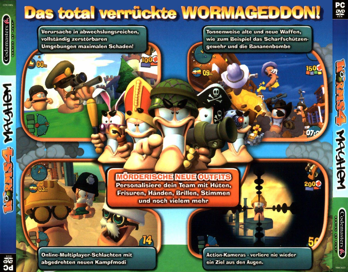 Worms 4: Mayhem - zadn CD obal