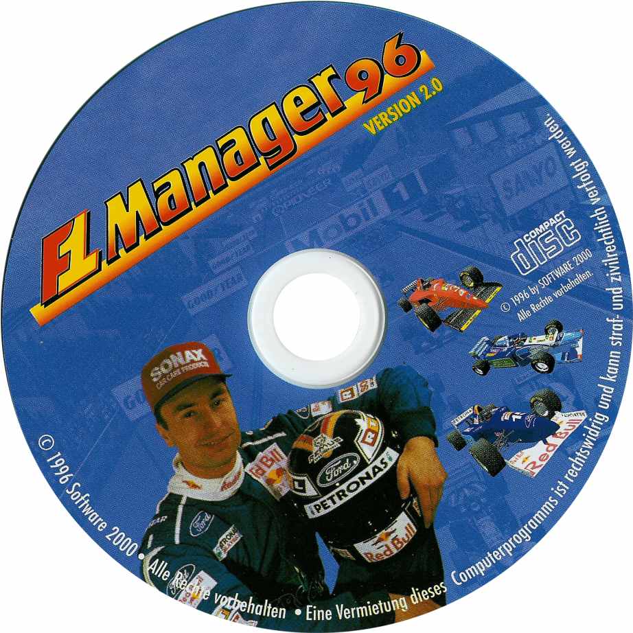 F1 Manager 96 Version 2 - CD obal