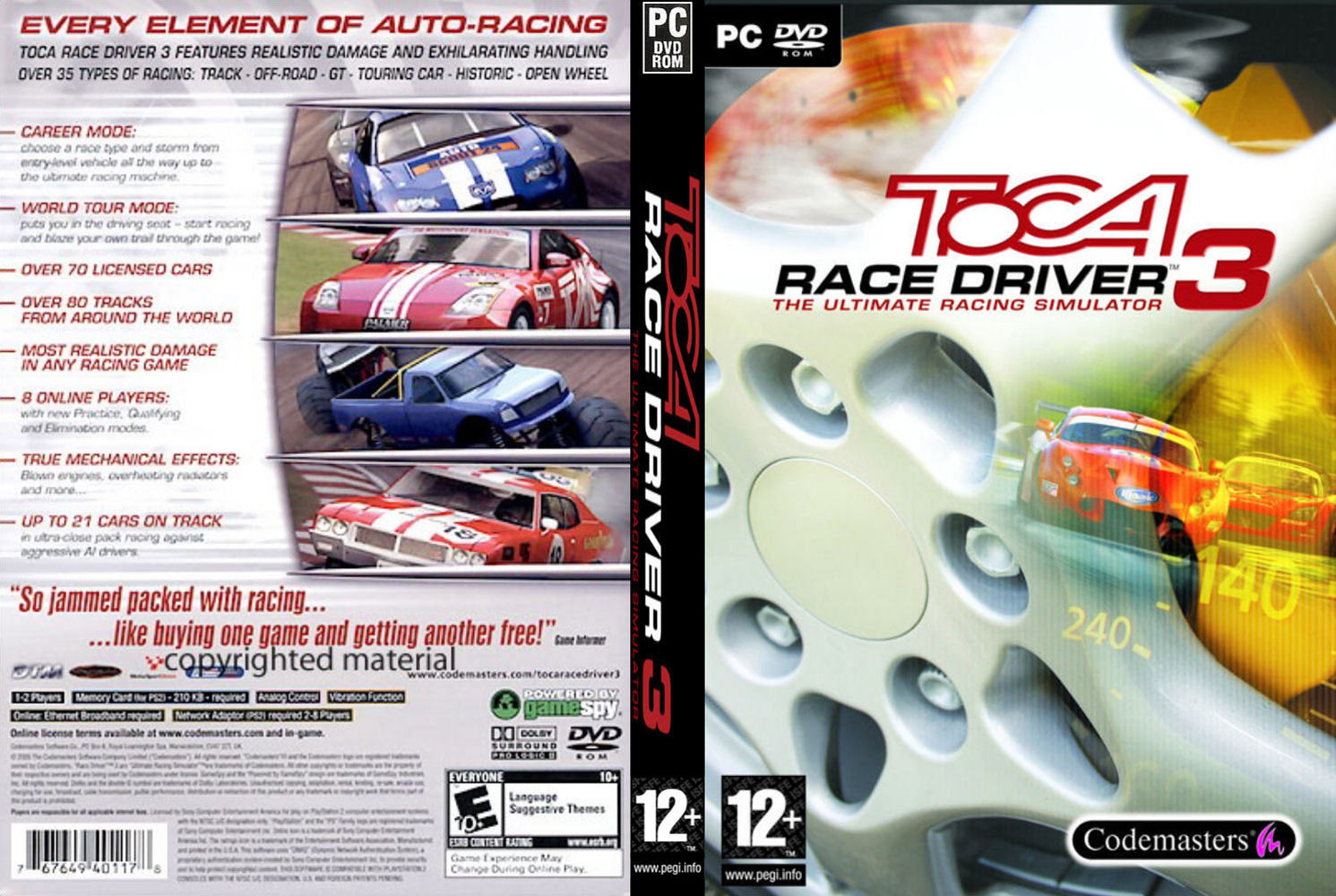 ToCA Race Driver 3 - DVD obal 2