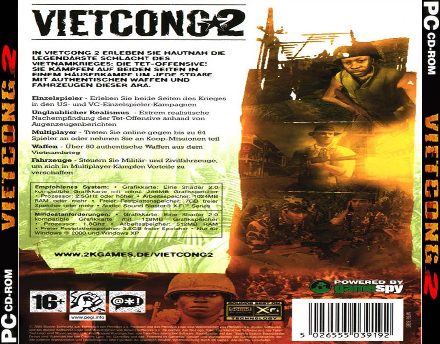 Vietcong 2 - zadní CD obal