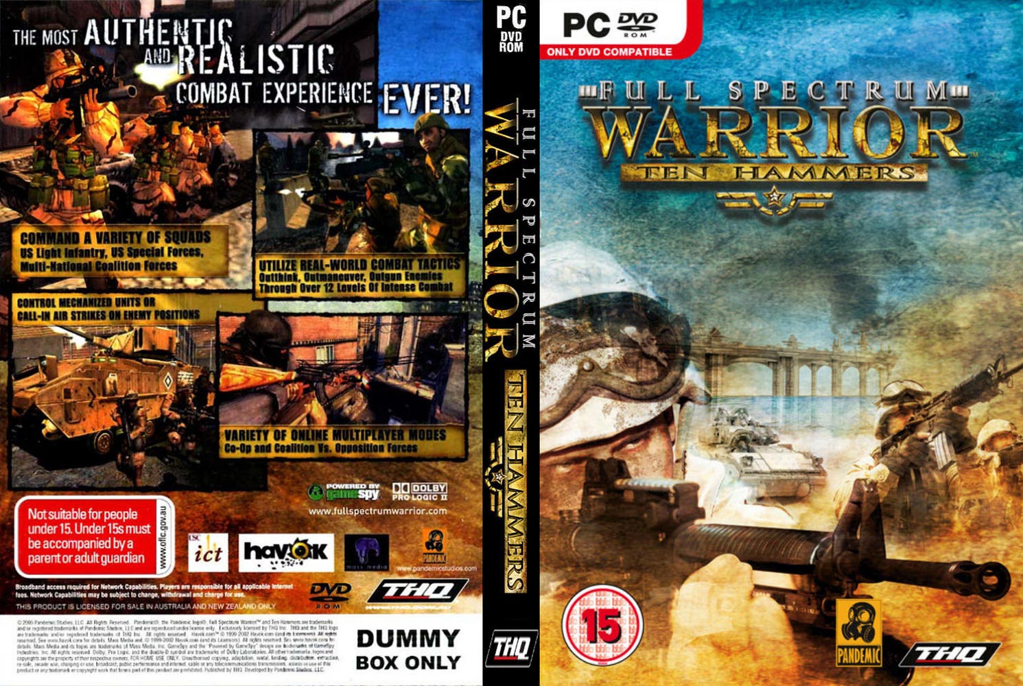 Full Spectrum Warrior: Ten Hammers - DVD obal