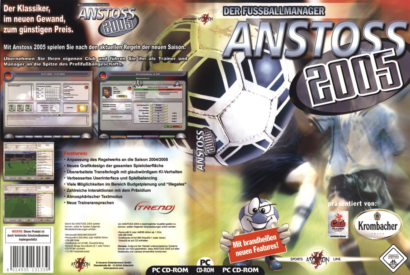 Anstoss 2005 - DVD obal