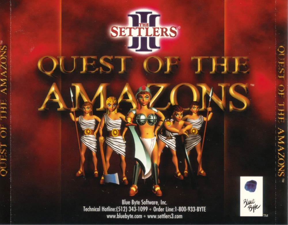 Settlers 3: Quest of the Amazons - zadn CD obal