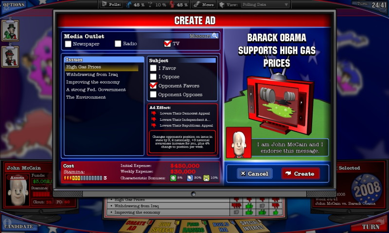 The Political Machine 2008 - screenshot 18