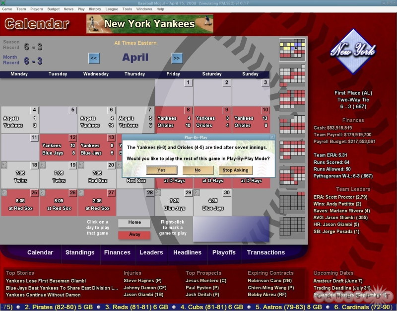 Baseball Mogul 2008 - screenshot 2