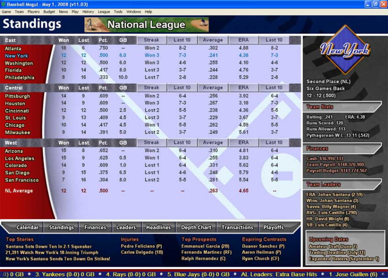 Baseball Mogul 2009 - screenshot 1