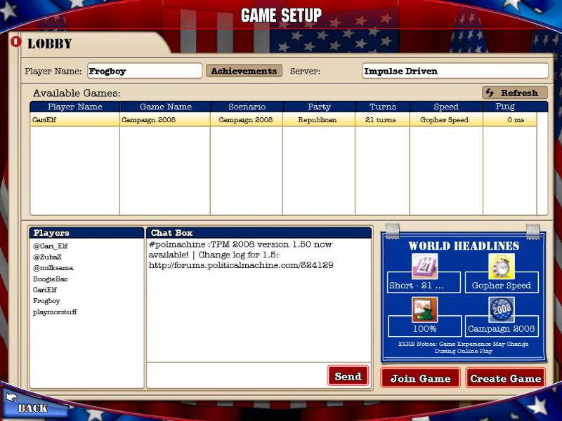 The Political Machine 2008 Express Edition - screenshot 5