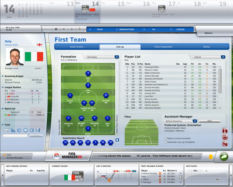 FIFA Manager 09 - screenshot 5