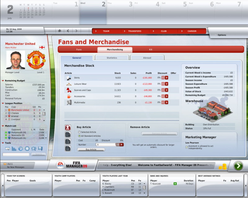 FIFA Manager 09 - screenshot 4