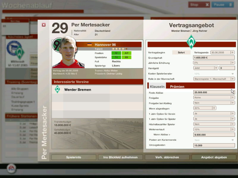 FIFA Manager 06 - screenshot 6