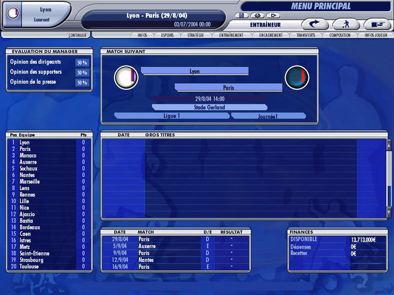 Professional Manager 2005 - screenshot 1