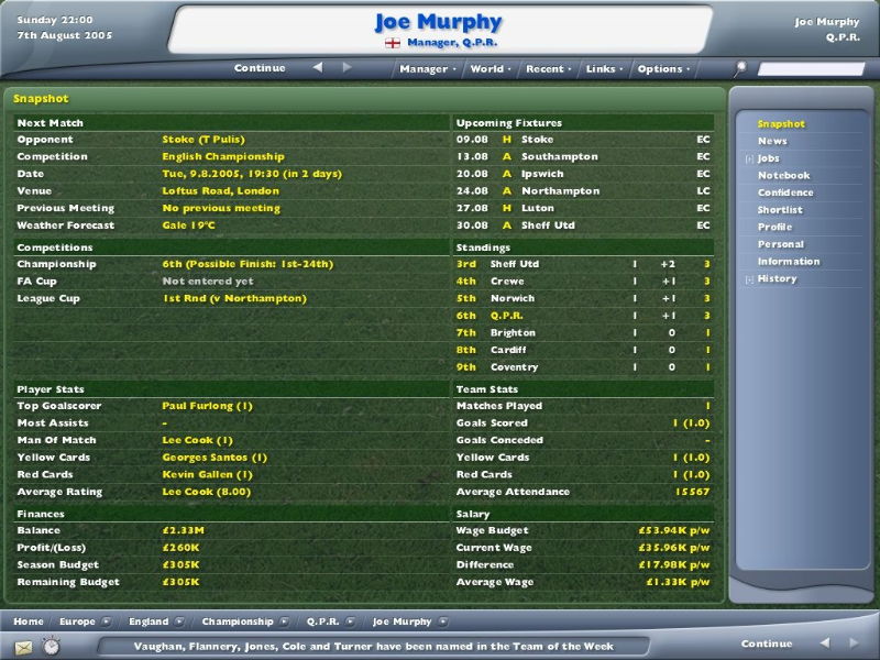 Football Manager 2006 - screenshot 5